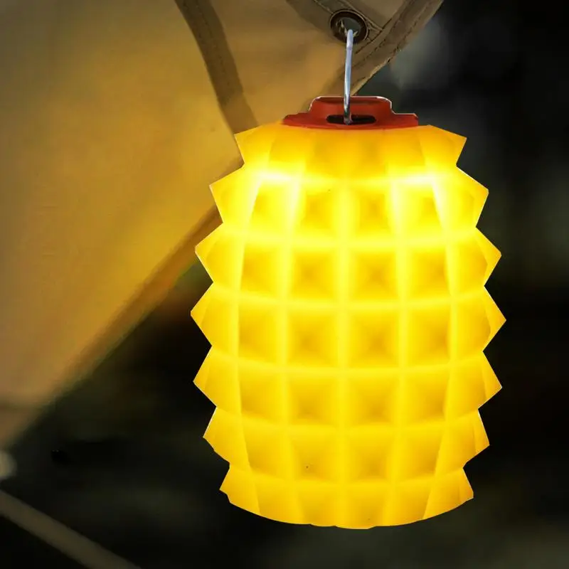 

Lamp Shade Silicone Camping Lantern Covers Ambient Pineapple Shape Aesthetic Lampshade For Outdoor Activities Hiking Women Men