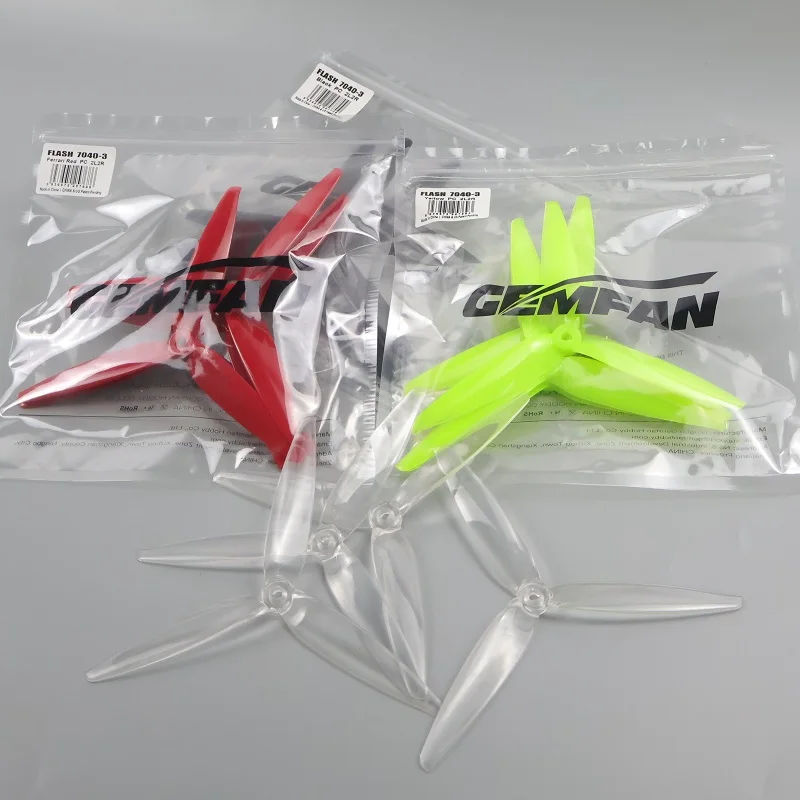 Gemfan Flash 7040 4Pcs 7Inch 3-Blade 7X4X3 PC CW CCW 7inch FPV Propeller for FPV RC Models MAK4 Long Range Drone Prop Expand DIY