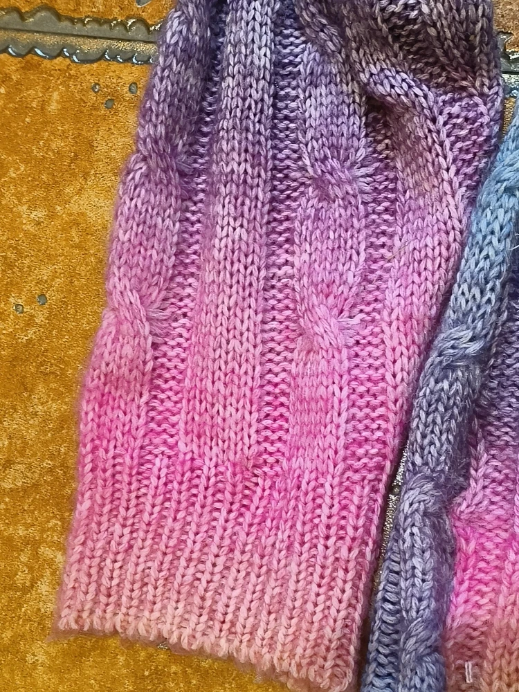 เสื้อคาร์ดิแกนถักลายสายรุ้งสำหรับผู้หญิง คอลเลคชั่นฤดูใบไม้ร่วง/ฤดูหนาว 2025 แบบใหม่ แขนยาว เปิดด้านหน้า ลายถักแบบเคเบิล