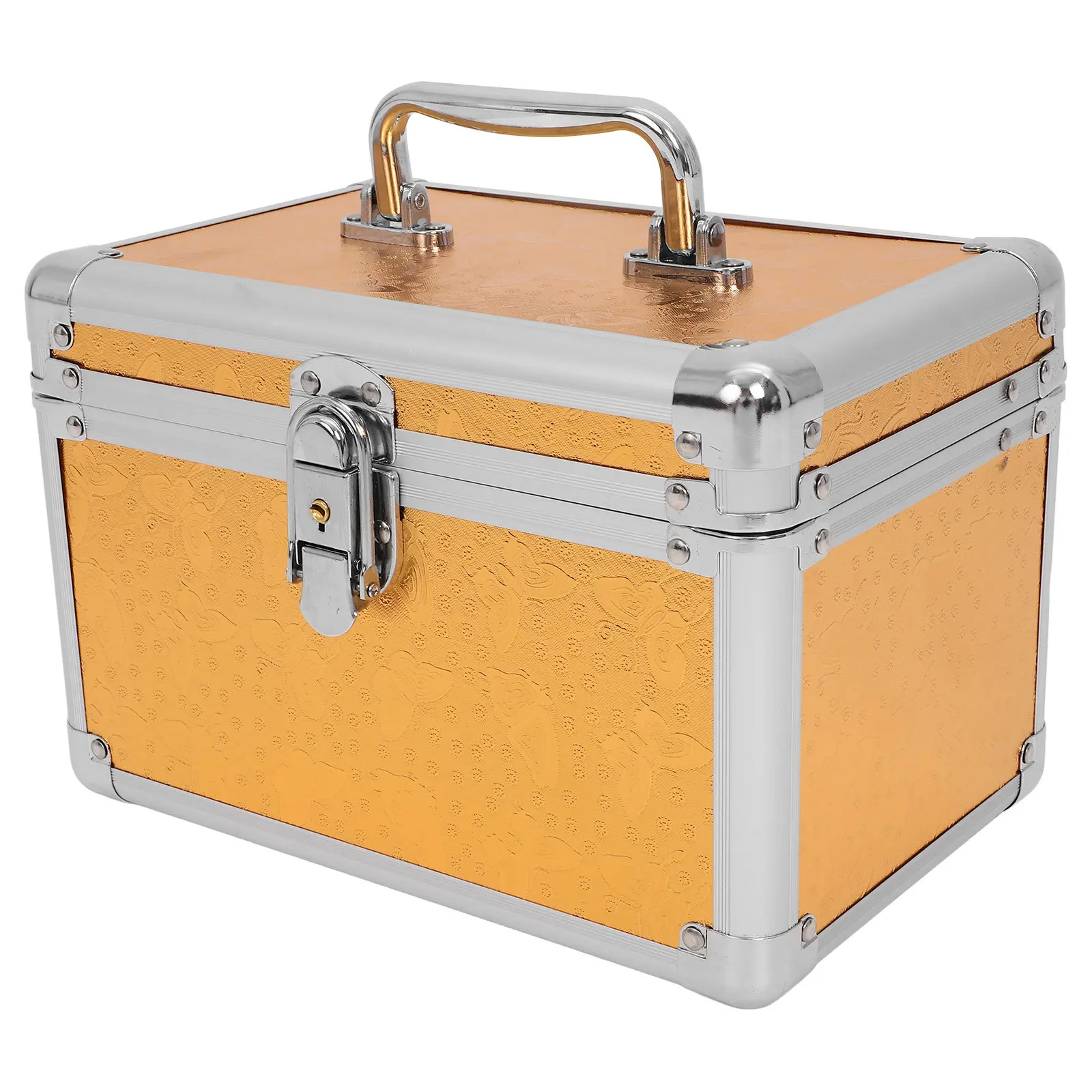 صندوق أدوات معدني صندوق تخزين منظم متعدد الطبقات مع مقبض صندوق أدوات محمول من سبائك الألومنيوم لرحلة ورشة العمل المنزلية في الهواء الطلق #4