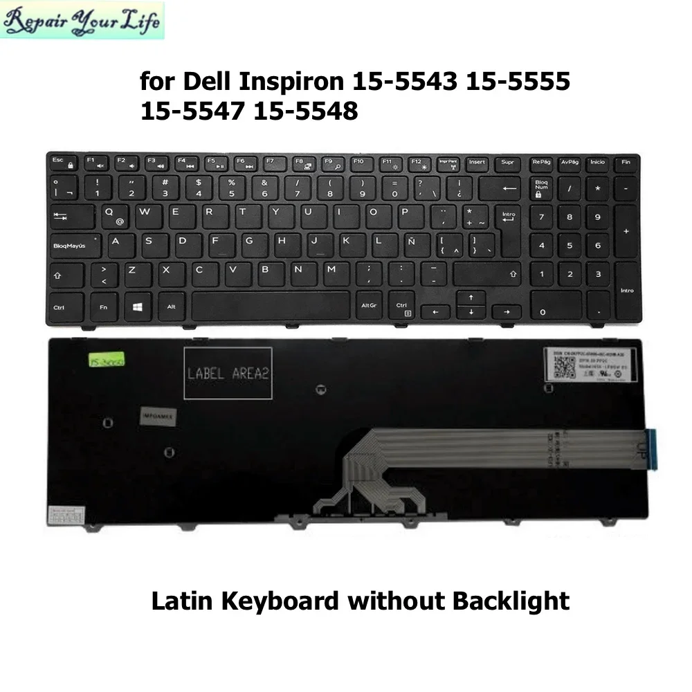 Женская Латиноамериканская Клавиатура для ноутбука Dell Inspiron 15-5555 5557 5558 5559 5545 5547 5548 071m2c 0ttrtv 07tt4j 7tt4j 71M2C