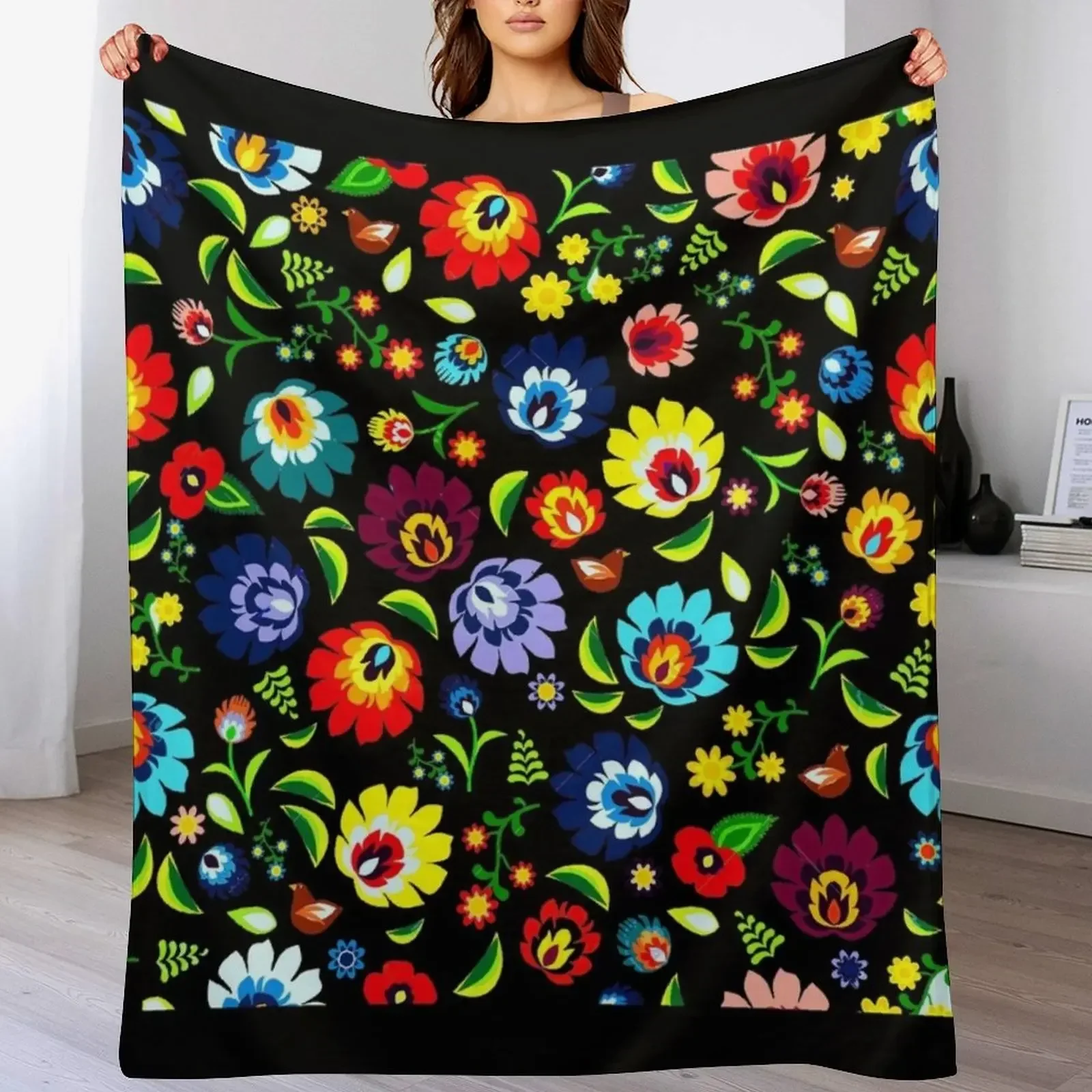 

Hungarian Folk Pattern Throw Blanket Luxury St Hairys Bed covers Soft Big Blankets