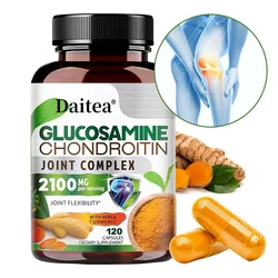 Glucosamine & Chondroitin Turmeric Supplement, Triple Strength Standardized 2100 Mg with Bromelain - for Joint Support & Comfort