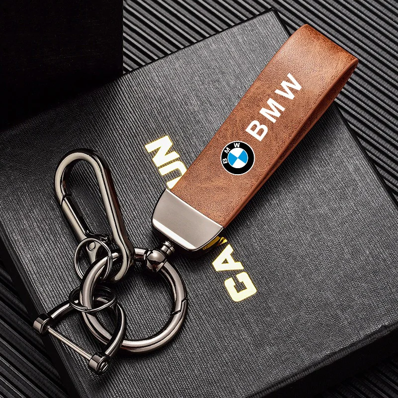 Car Genuine Leather Key Chain Key Rings 3D Metal Keychains For BMW M3 M4 M5 F93 F92 F97 F98 F95 F96 F94 G30 G20 G05 G06 G07 F07