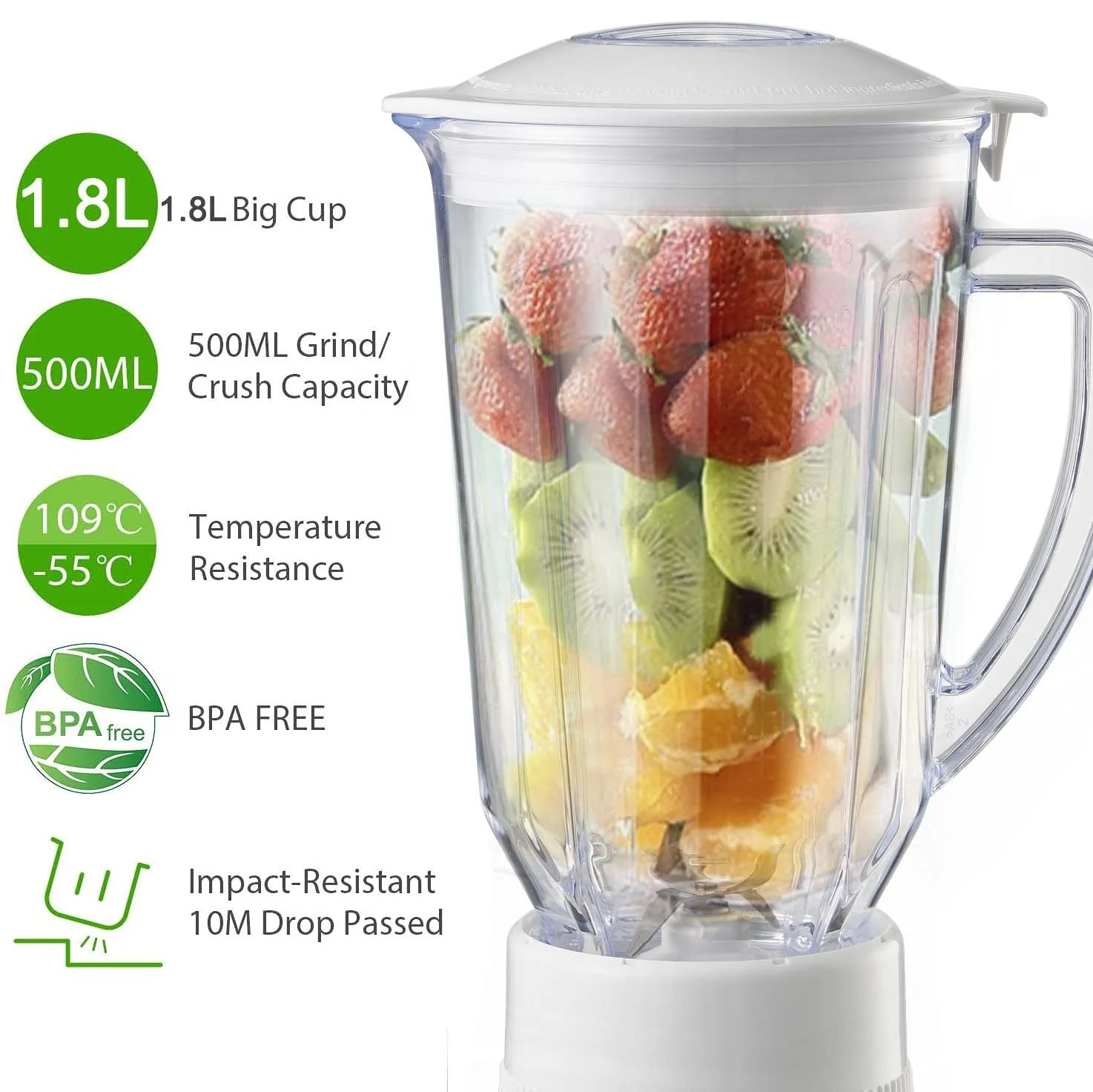 Electric Kitchen Fruit Juicer Meat Mixer 4-in-1 Food Processor Spice Grinder Stainless Steel Waterproof Design Smoothie