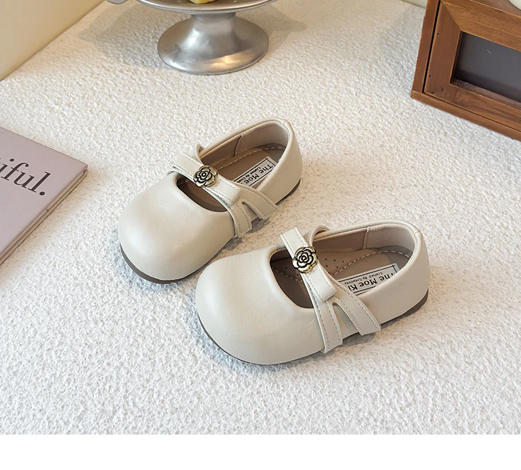 Mädchen Mary Jane Schuhe mit Kreuzriemen, vielseitige Prinzessinnen-Freizeitschuhe für Kinder, runde Zehen, 2026 neue flache Kinderschuhe mit weicher Sohle – Detail 3