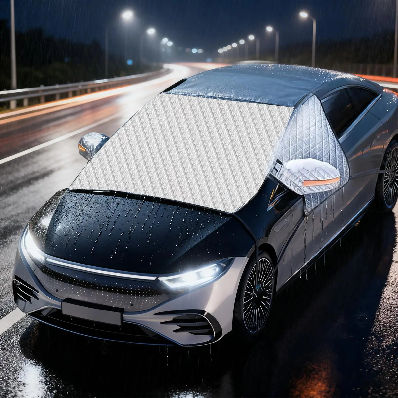 

Snow Windshield Cover For Car Magnetic Windscreen Protector Front Windshield Anti-Snow Block For Winter Snowy Days Freezing Rain