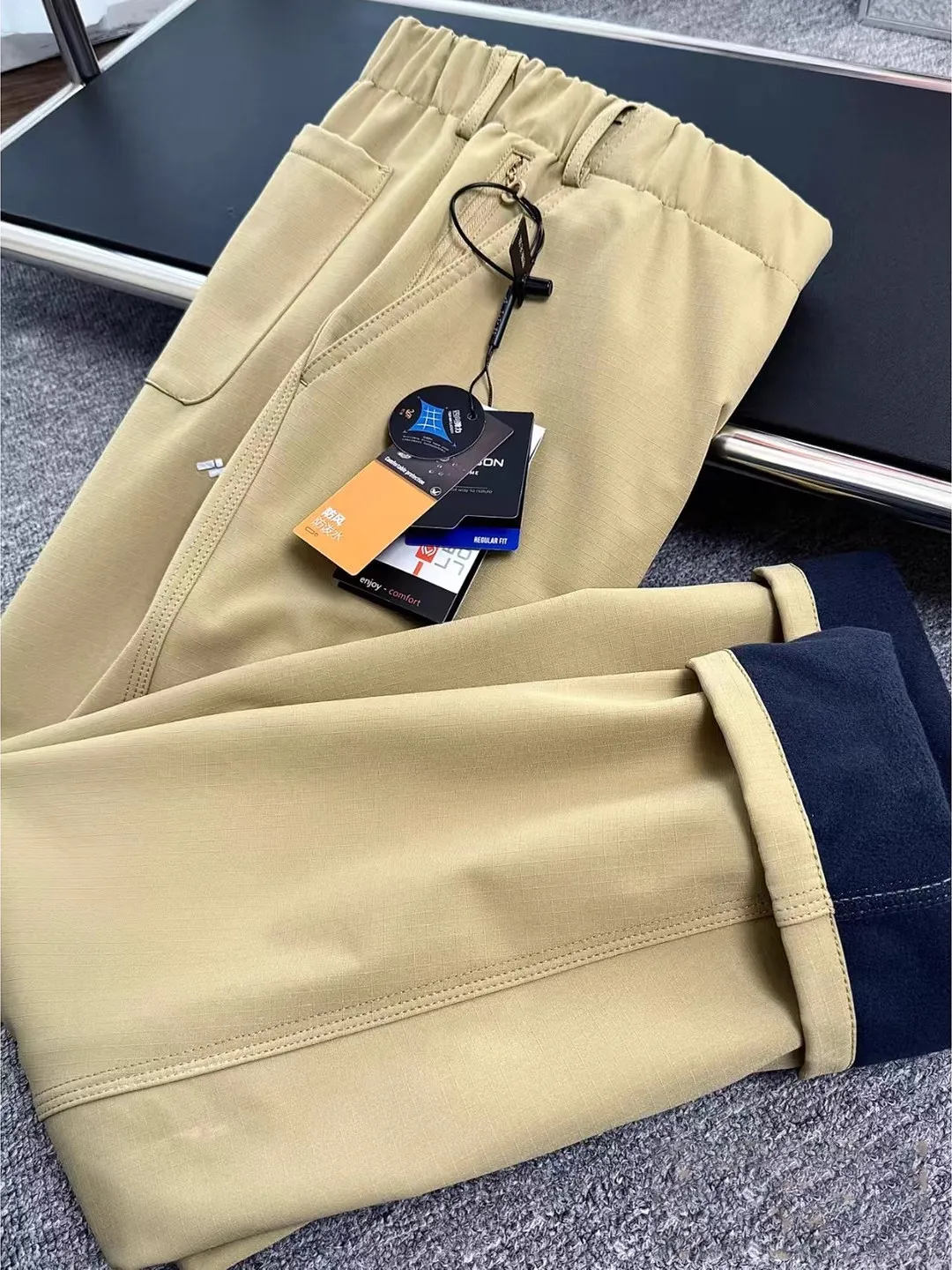 

Мужские зимние водонепроницаемые брюки для альпинизма Khaki Tee-Proof Soft ell, утепленные, для активного отдыха на природе