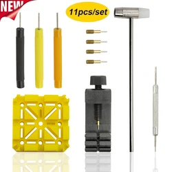 Watch Repair Tool Set Watch Link Band Slit Strap Bracelet Chain Pin Remover Adjuster Tool Kit for Professional Watchmak