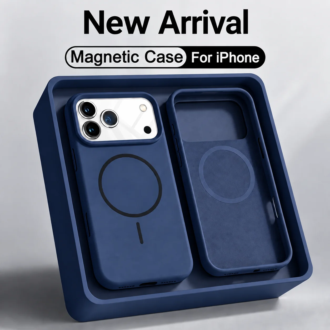 Luxuriöse Flüssigsilikon-Magnetische Handyhülle für iPhone 18 17 16 15 14 12 13 Pro Max für Magsafe Kabelloses Laden Weiche Rückseite – Detail 3