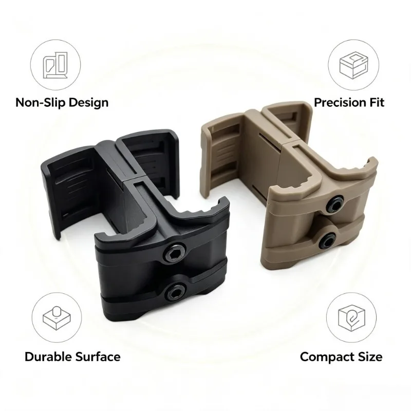 Dual‑Mag Coupler Clip ModKitForDualMagBlasterBuild Universal Parallel‑Link Blaster Mod Accessory