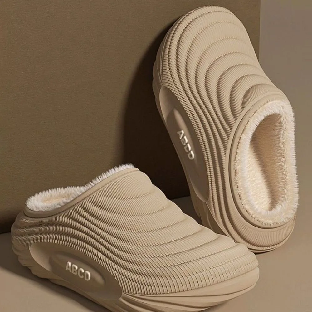 

Keep Warm Women's Thick-soled Cotton Shoes Anti Slip Sole Water proof Fur Lined Slippers Comfortable Fit Thickened Cotton