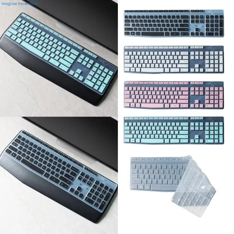 N2UB Thin Silicone Keyboard Protectors for MK345 K345 Keyboard Cover Wireless Keyboard Ergonomic Keyboard Cover Protectors