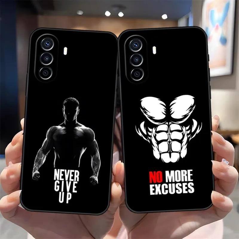 Bodybuilding Gym Fitness Phone Case 2023 NEW For Huawei P30Pro P50 P40 P20 P10 P9 Y7 Y9S Lite Honor X8 X7 70 Pro Psmart Coque