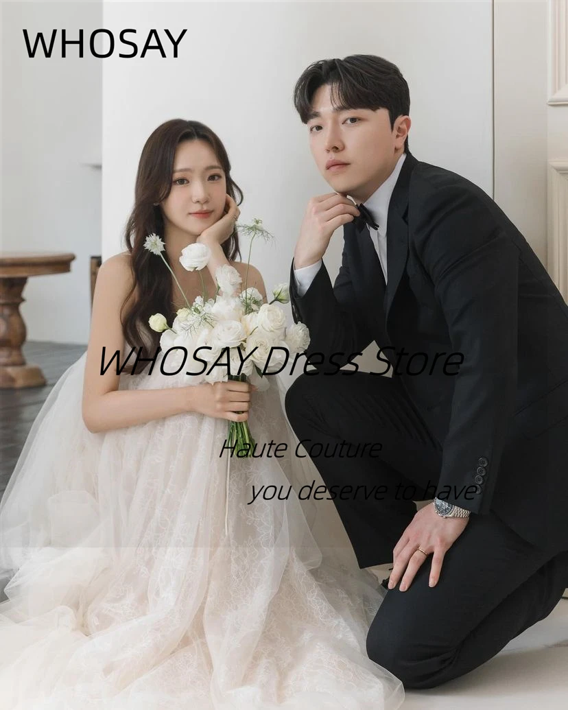 WHOSAY 2024 Wedding Dresses Spaghetti Sweetheart Special Banquet Korea Girls Wear Lace Tulle Bridal Gowns A Line Vestidos Des