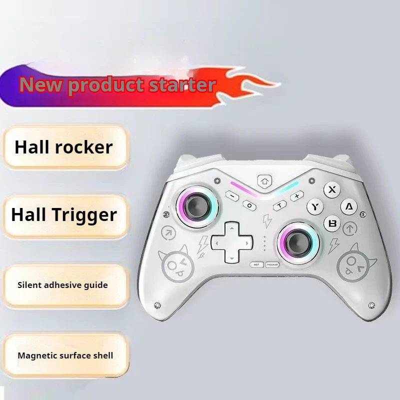 2024 Gamepad Hd Vibration Custom Button Rgb Lightweight Wireless Pc Hall Joystick Bluetooth Switch Steam Android Phone Tv