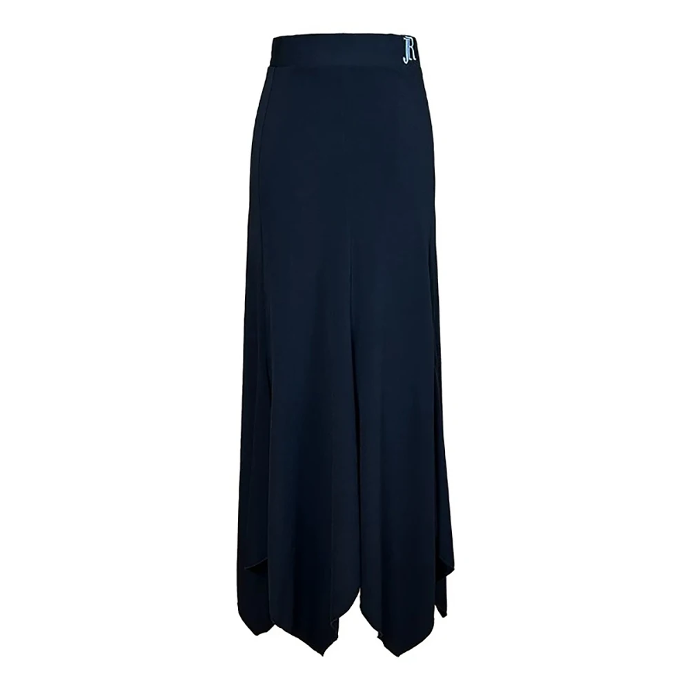 Women High Waist Irregular Hem Ballroom Dance Long Skirt Black Flowy Split Maxi Skirt Modern Waltz Tango Competition Dancewear view 2