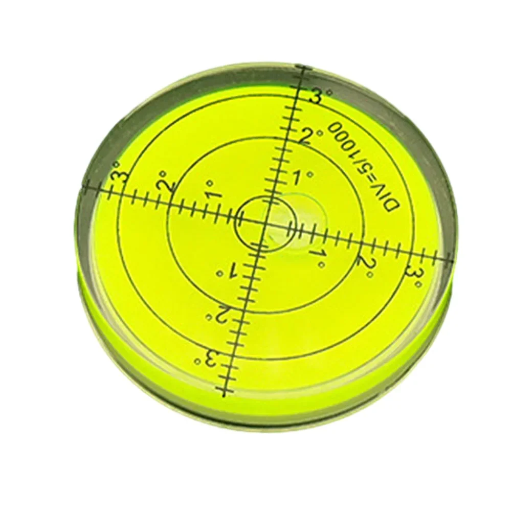 1 Pcs 60mm×12mm Horizontal PrecisionBubble Degree Mark Mini Bubble Level HolesLevel Bubble Green Color