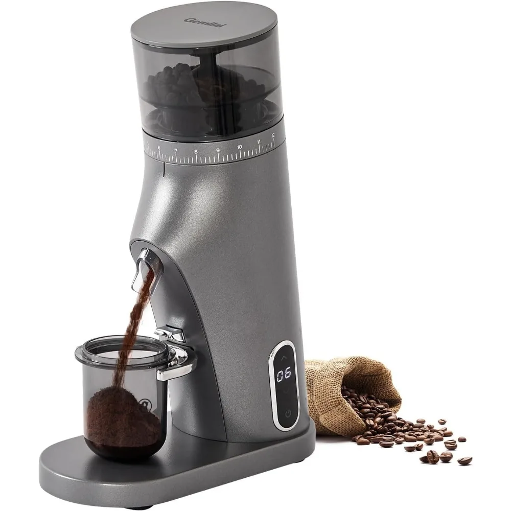 

Electric Conical Burr Coffee Grinder with Smart 60 Second Timer 60 Adjustable Grind Settings for Espresso Durable Quiet Easy