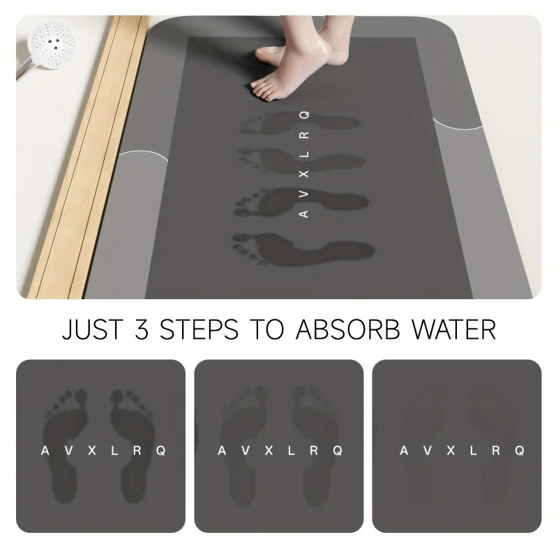 دياتومي الأرض حمام حصيرة سوبر ماصة عدم الانزلاق التجفيف السريع لينة الكلمة حصيرة للحمام دش الغسيل غرفة نوم المطبخ RV
