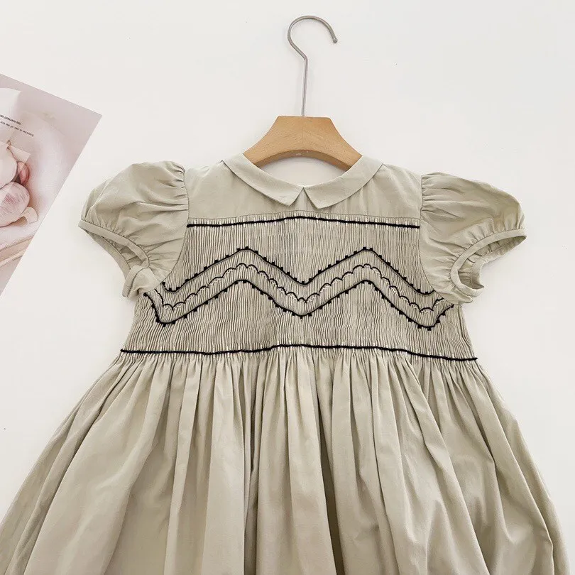 

kids girl clothes girls party dresses summer dresses High quality and complex handmade embroidered girls' dresses girls clothes
