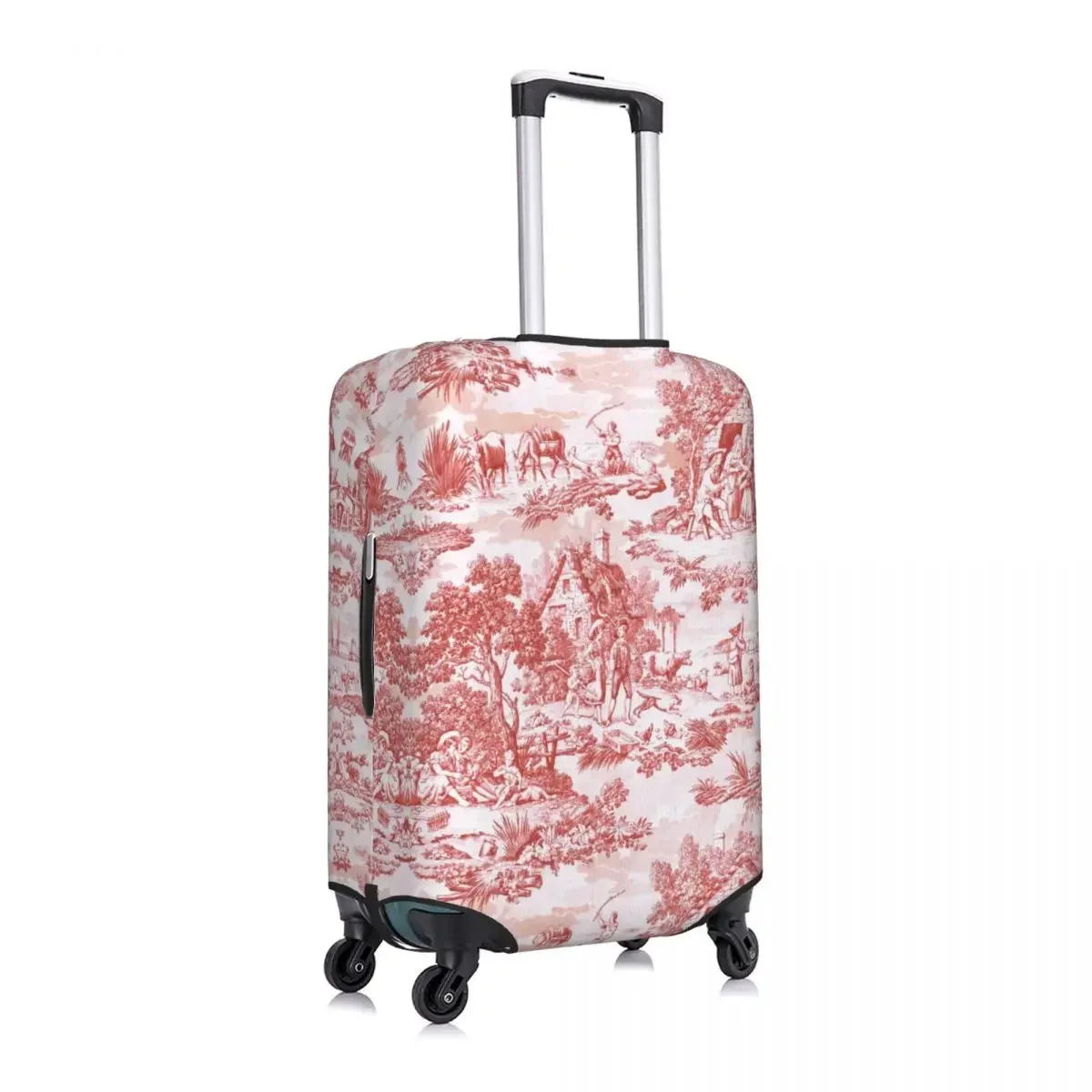 Vintage French Toile De Jouy Motif Pattern Luggage Cover Elastic Travel Suitcase Protective Covers Suit For 18-32 inch