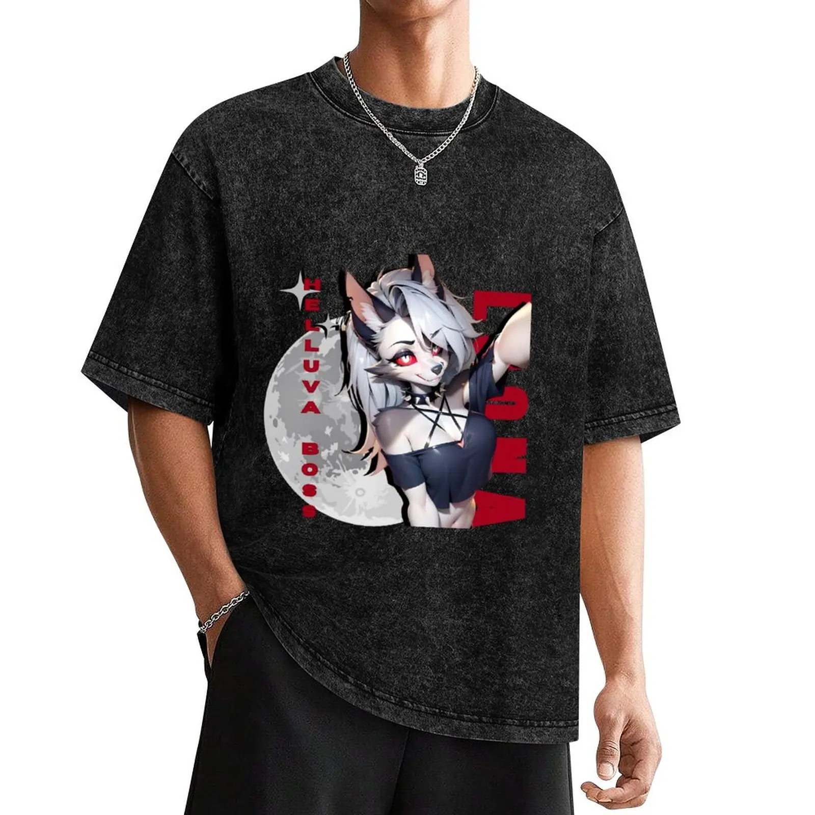 helluva boss , loona , ,furry ,anime arth , anime version T-Shirt custom t-shirts aesthetic clothes Men's clothing