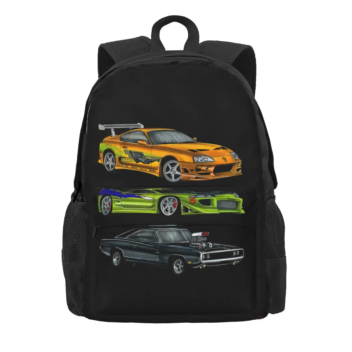 Cars From Fast And Furious Large Capacity Backpack Fashion Training Sports Bag Riding Backpack