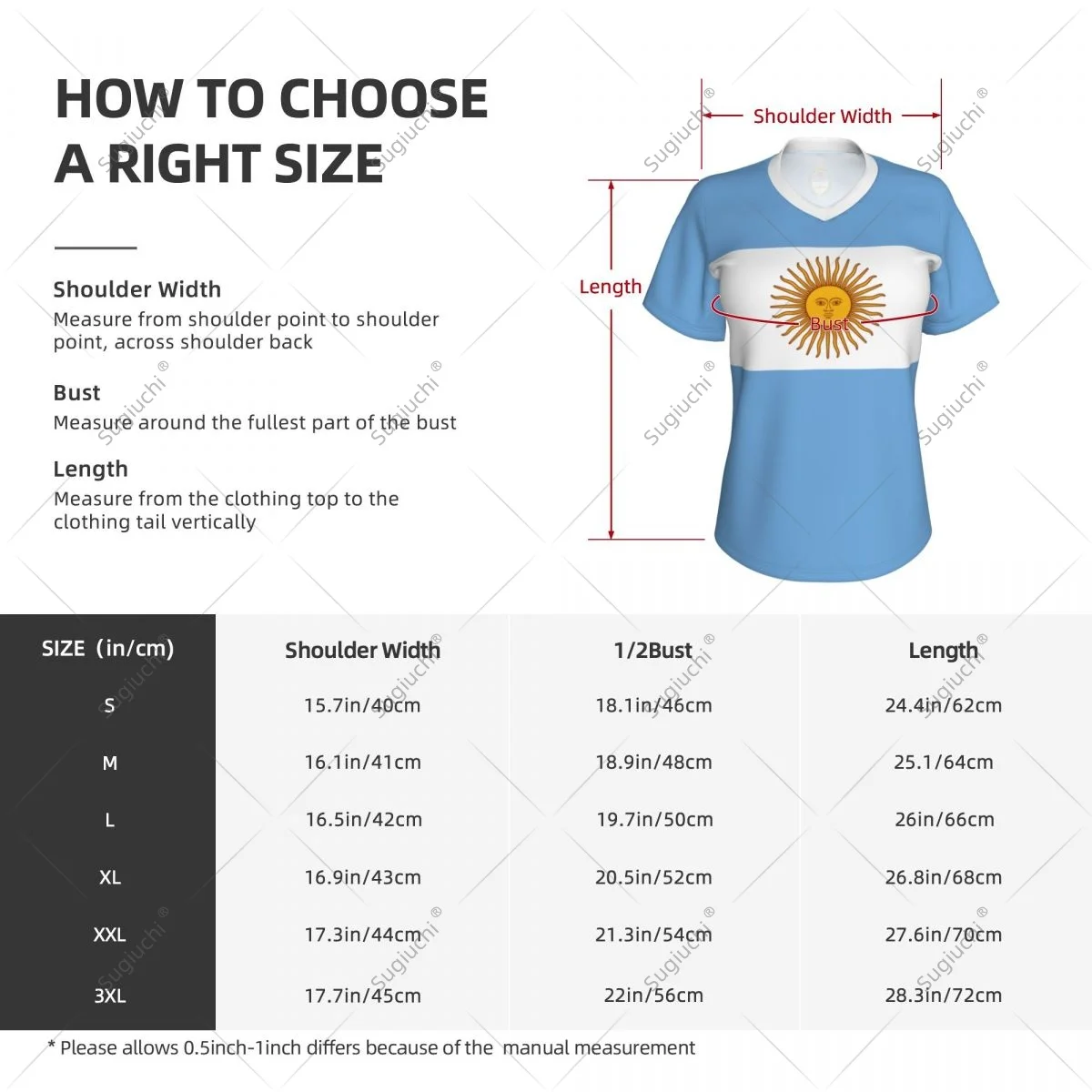 Argentina Flag Shirts Women Patriotic Tee Tops V-Neck Short Sleeve Summer Soft Breathable Lady Y2k T-Shirt view 6
