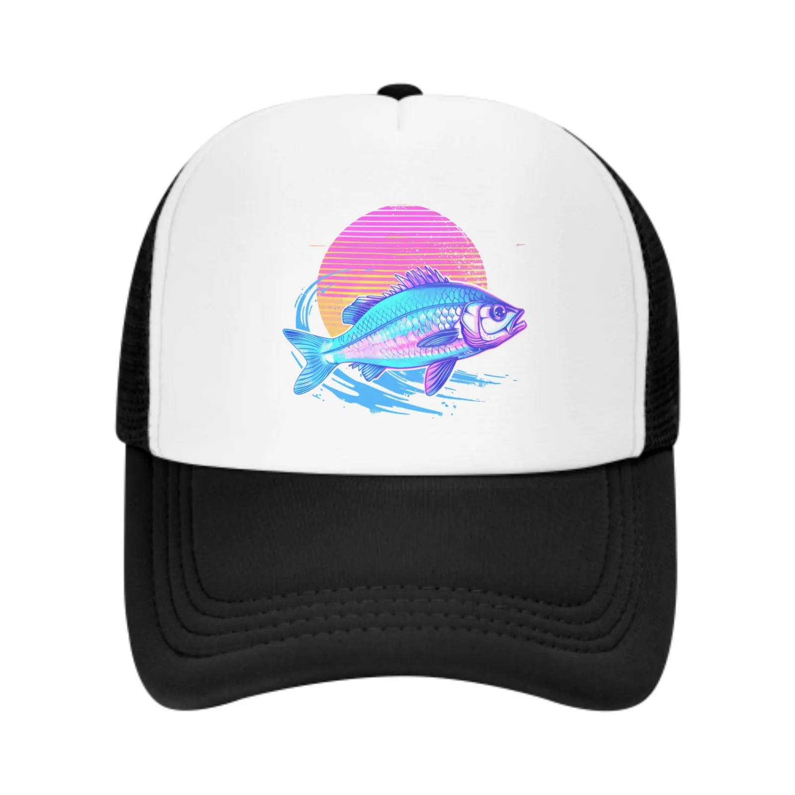 

Colorful fish Baseball Caps Adjustable Sun Hat for Men Women Casual Trucker Hats for Fishing Outdoor Activities Dad Gifts