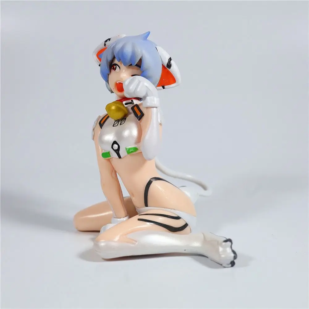 In Stock Anime Rei Ayanami Q Version Standing Posture Action Figure GK Model Statue Toys Doll Collection Gifts view 2