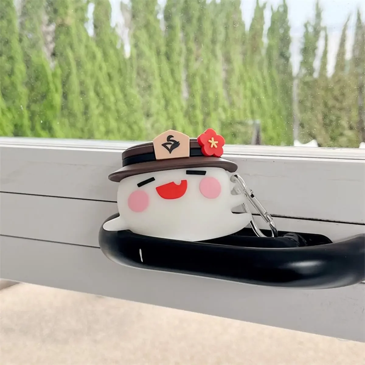 Headphone Case for 2024 New Huawei Freebuds 6i,Cute Cartoon Funny Kawaii Ghost Design Silicone Ear Buds Case with Keychain