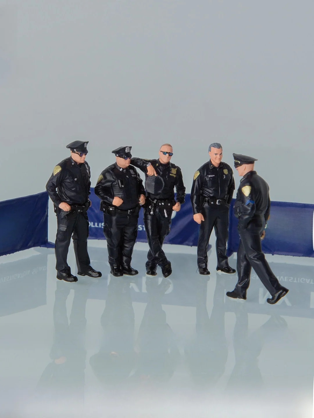 nypd-new-york-police-building-model-police-car-accessories-miniature-scene-doll-constructible-toy-qingdou-model-play