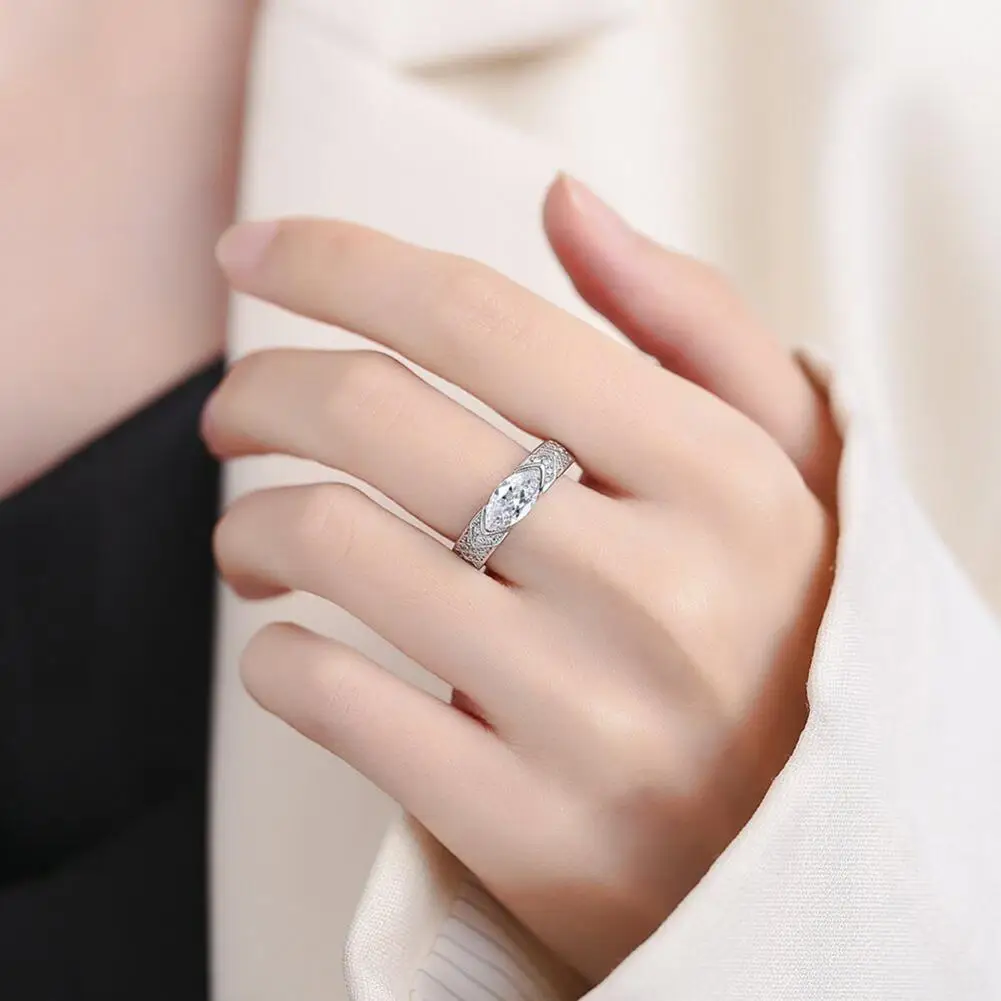 Health Balance Ring Adjustable Women’s Wedding Band Ring Cubic Zirconia Engagement Jewelry Elegant Finger Band Birthday Gift
