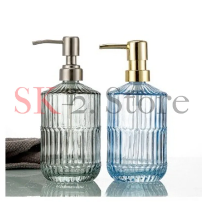 Liquid Soap Dispenser for Bathroom, Hand Sanitizer Container, Travel Shampoo, Body Wash, Glass Bottle