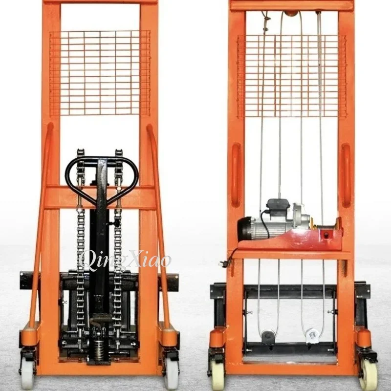 Hydraulic Manual Fork Stacker For Storehouses Light Pallet Stacking Package Lifting Indoor Inventory Sorting Packaging Tasks Use