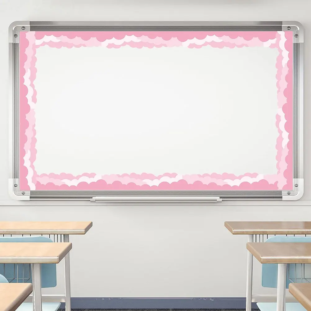 

Cloud Shaped Border Sticker Classroom Blackboard Trimmer Chalkboard Bulletin Board Border Decals Coated Paper Adhesive Stickers