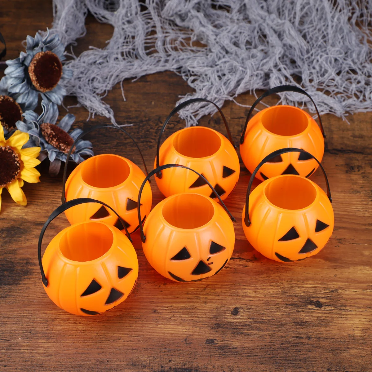 6 Pcs Mold Child Halloween Pumpkin Bucket Satanic Decor for Decorations Party Pendant