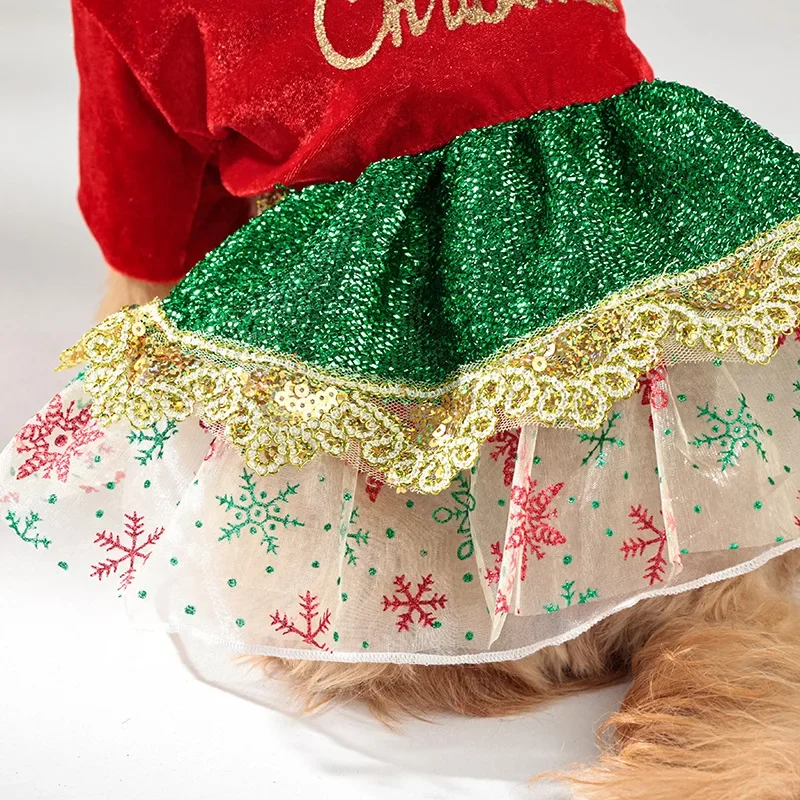 New Pet Clothes, Christmas Dresses, Dog Costumes, Cat Christmas Party Outfits