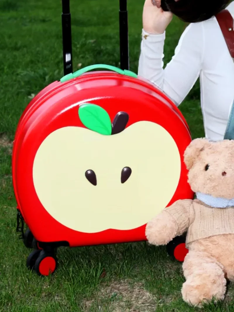 Red apple suitcase, cartoon cute small, light suitcase red, new 20-inch, boarding case for female students