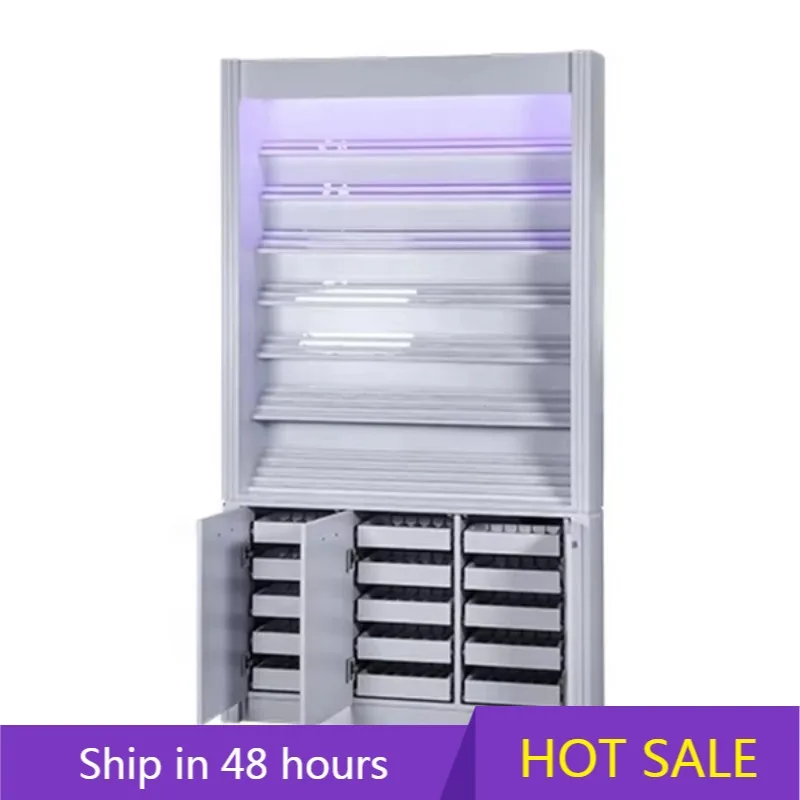 

YTYIN New Promotion Nail Art Polish Floor Standing Rack Display With LED Light