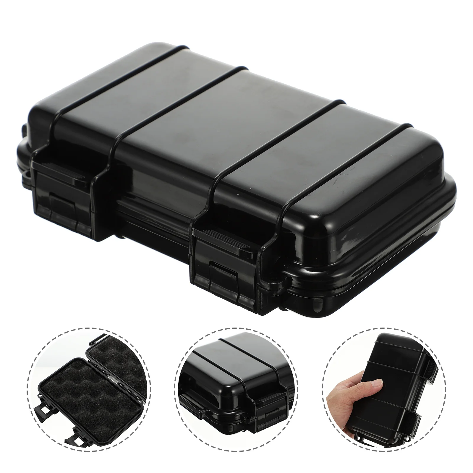 

Waterproof Box Shockproof Pressure Resistant Abs Container Outdoor Storage Case For Survival Phone Holder Lightweight Sealed