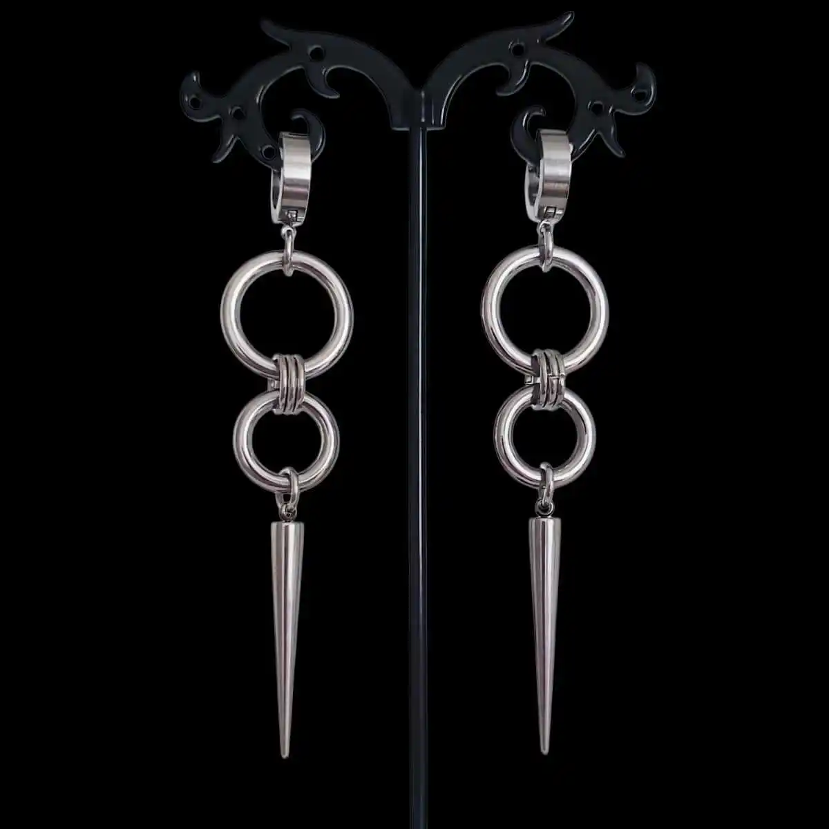 Punk Rivet Earring,Korean Jewelry,Hippie Accessory,Gothic Rock,Y2k,Sharp Spike Charm,Avant-garde,Design Sense,Ear Hoop For Women view 4