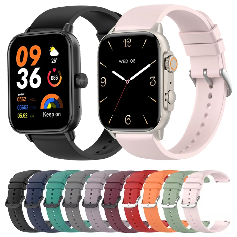 

Силиконовый ремешок 20 мм 22 мм для COLMI P71 P81 P73 P76 P68, спортивный браслет Correa для COLMI C81 V68 M42 C61, мужской и женский ремешок для часов