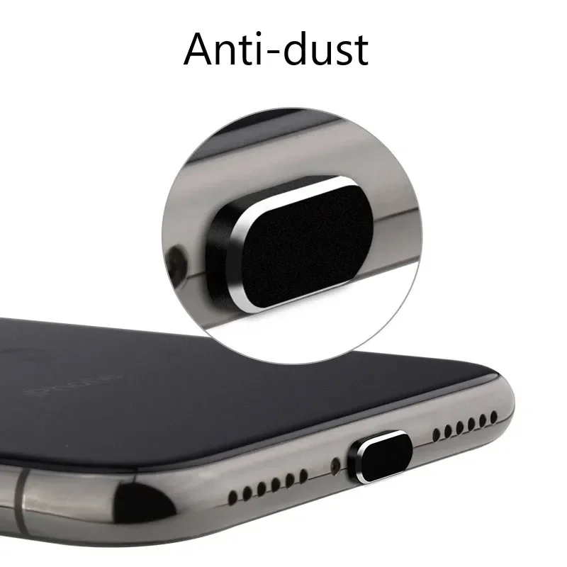 Anti-Dust Plug For iPhone 14 13 12 11 Pro Max Plus Aluminum Alloy Lightnning Charging Port Stopper Covers iOS Metal Dust Plug