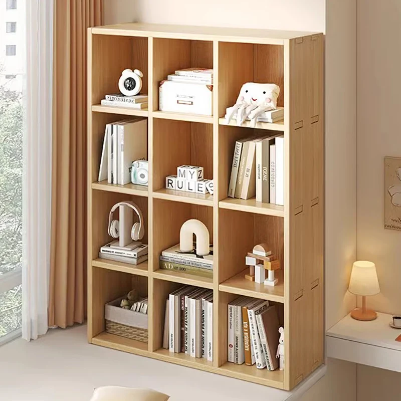 Solid Wood Bookshelf Balcony Storage Cabinet Simple Cute Modern Luxucy Room Bookself Jewelry Retro Schrank Cajoneras Furniture