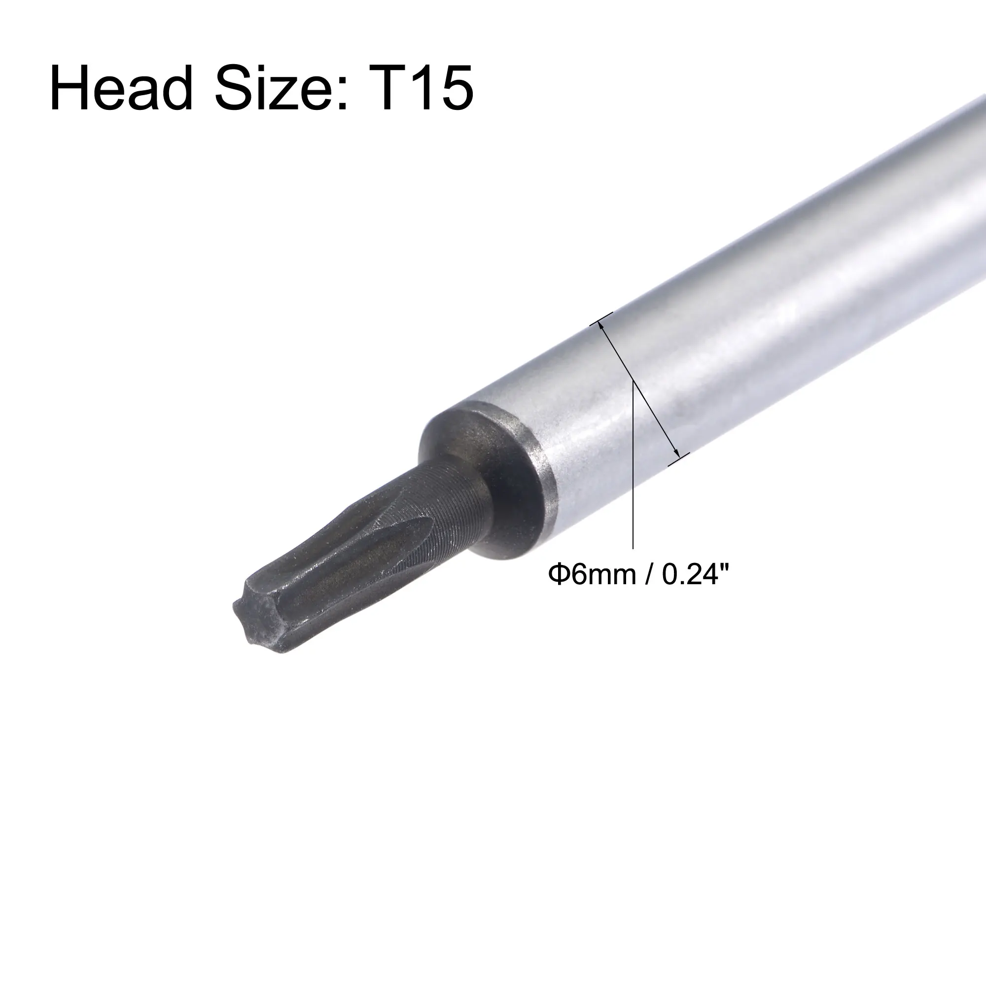 Uxcell 1pc 400mm Extra Long T15 T20 T25 T27 T30 Torx Screwdriver with Hole CR-V Magnetic Screw Drive Home Repair Hand Tools