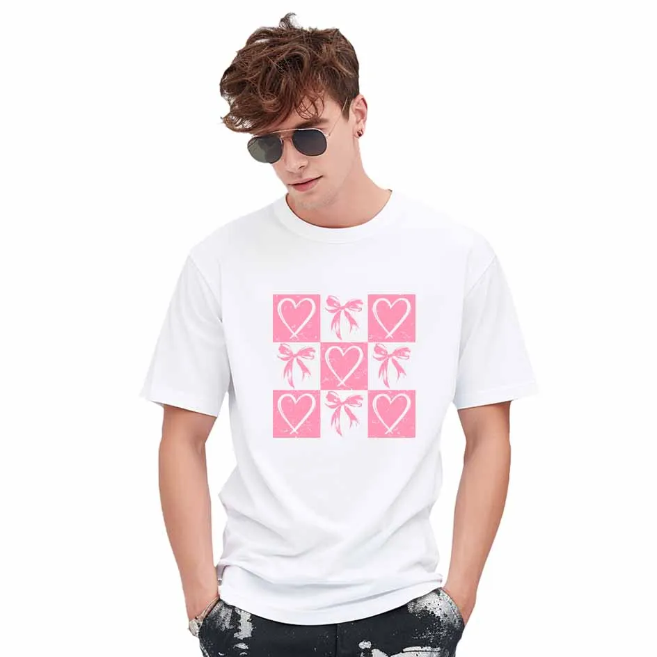 Sparkle bowknot Heart pattern graphic Love theme graphic Iron on Picture on Clothes Firm and Fadeless Stickers DIY Craft