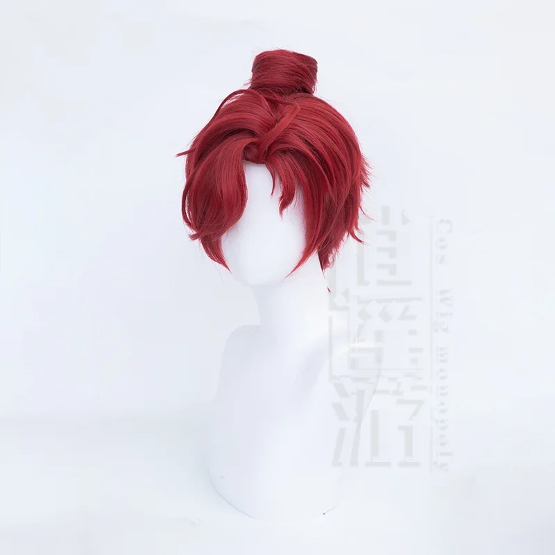 Code: Yuan Sun Quan Cosplay Wig Simulation Scalp Top Tiger Clip Hair Pack Halloween Gift