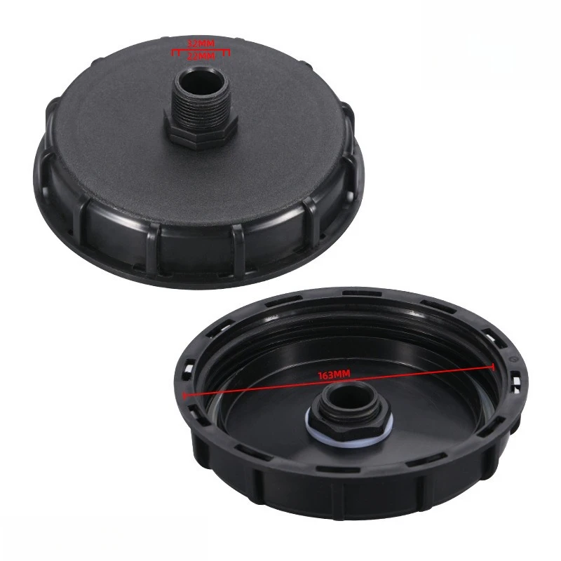DN150 Plastic Lid 162mm IBC Ton Tank Double Hole Cap, Dual Port Filling Extraction Cover Easy To Disassemble